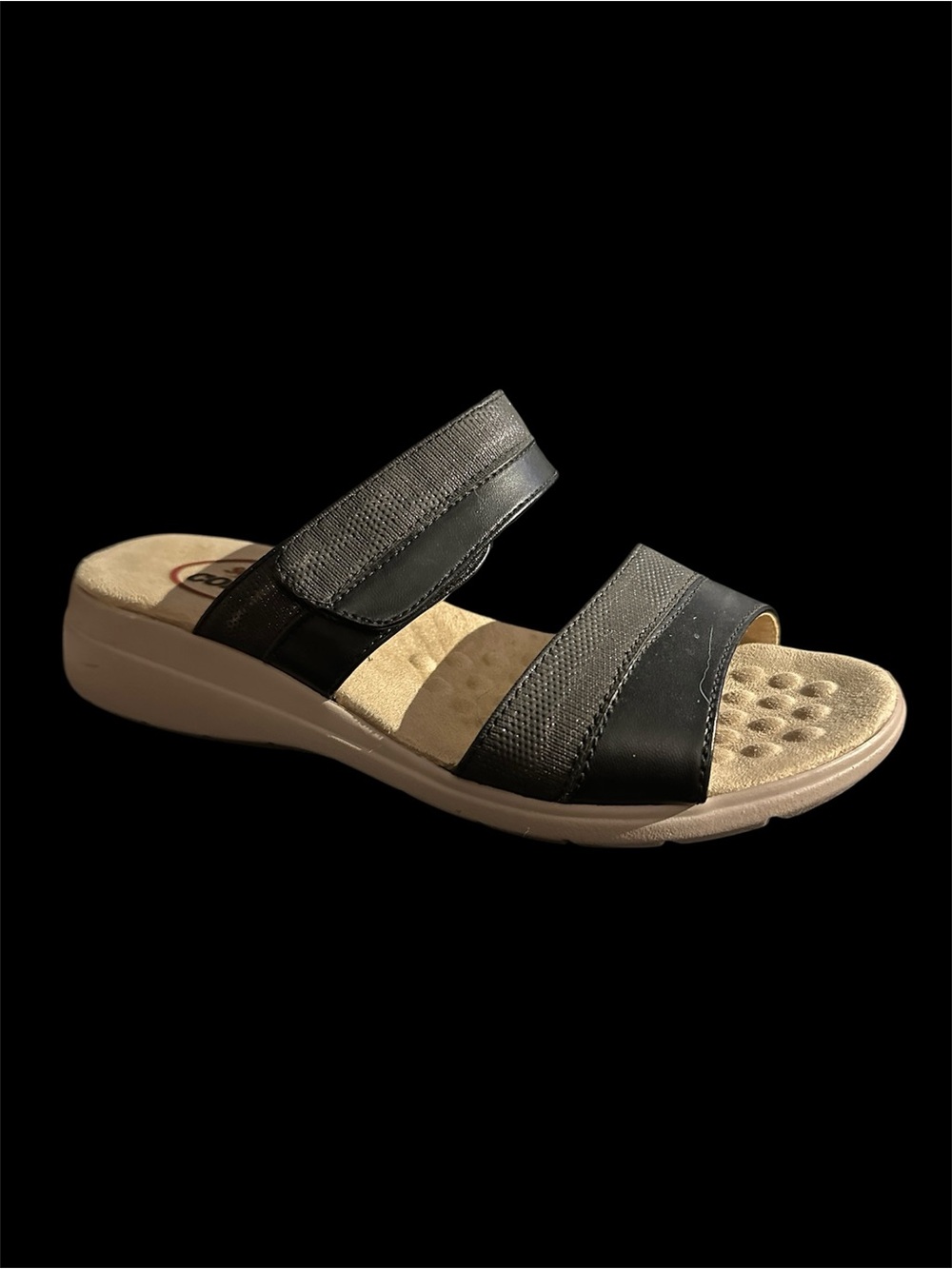 Soft Comfort Black Slide Sandal- Super Comfortable! Size 7